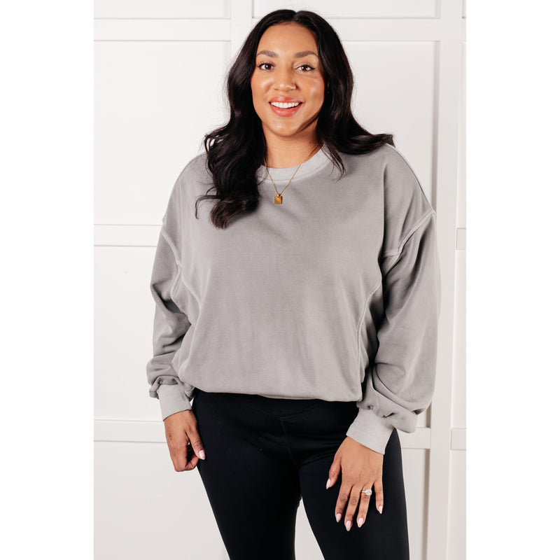 Beyond the Basics Pullover in Sleet (S-3X)