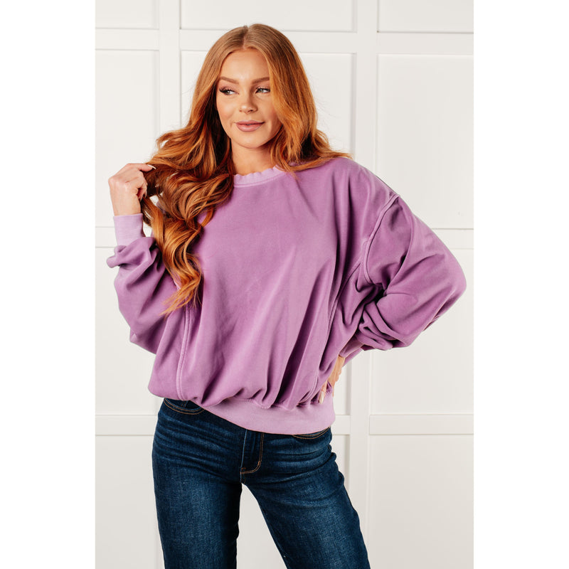 Beyond the Basics Pullover in Violet (S-3X)