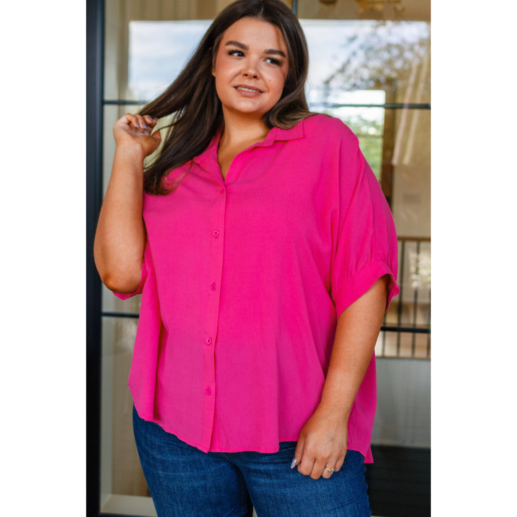 Bounding Beauty Button Down Blouse (S-3XL)