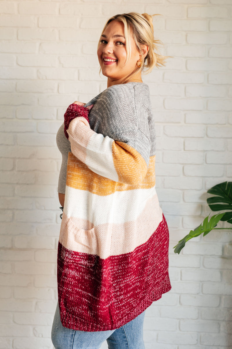 Bring the Warmth Color Block Cardigan (S-3XL)