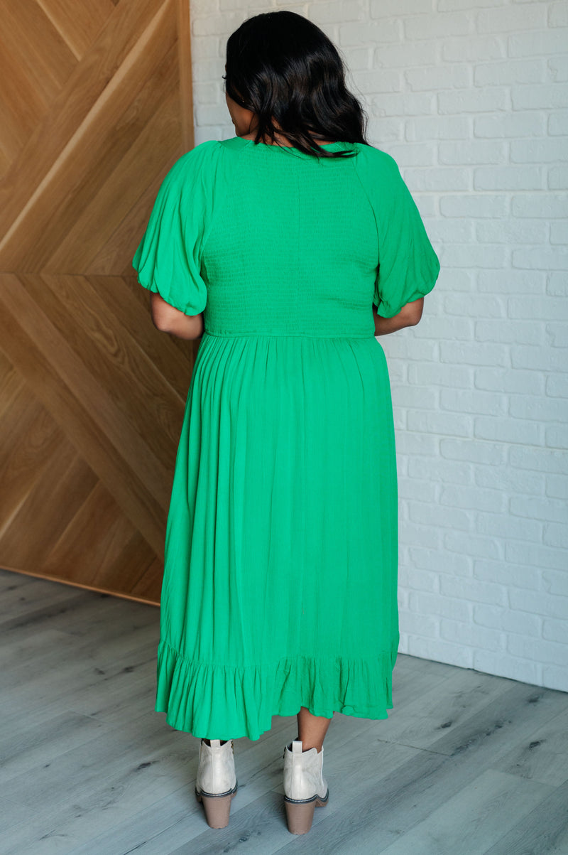 Catch a Cloud and Pin it Down Smocked Bodice Dress (S-3X)