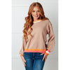 Conversational Moment Striped Trim Sweater (S-3XL)