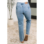 Judy Blue Corrine Mid Rise Control Top Vintage Straight Jeans
