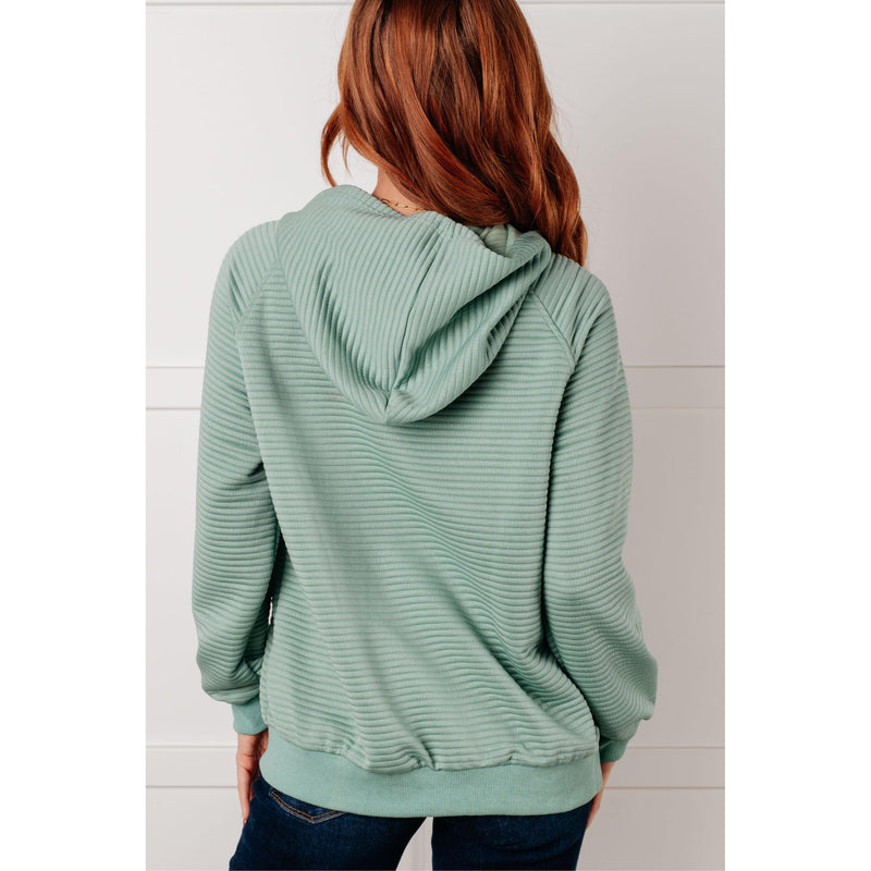 Crosswalk Textured Hoodie in Green (S-2X)