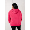 Crosswalk Textured Hoodie in Rose (S-2X)