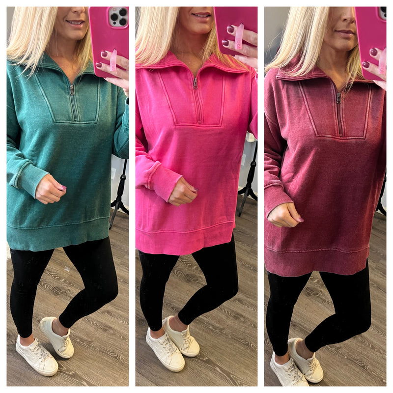 Isabella Half Zip Pullover (3 Color Options)