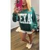 Texas Ribbed Oversized Top in Hunter Green