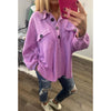 BucketList French Terry Oversized Top in Orchid