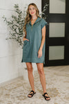 Easy Hustle High Neck Dress in Ash Jade