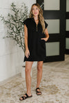 Easy Hustle High Neck Dress in Black