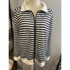 Navy and White Striped Casual Jacket (S-XL)