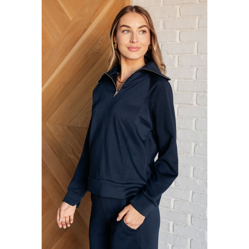 Dear Scarlett Hamptons Pullover in Navy (S-3X)