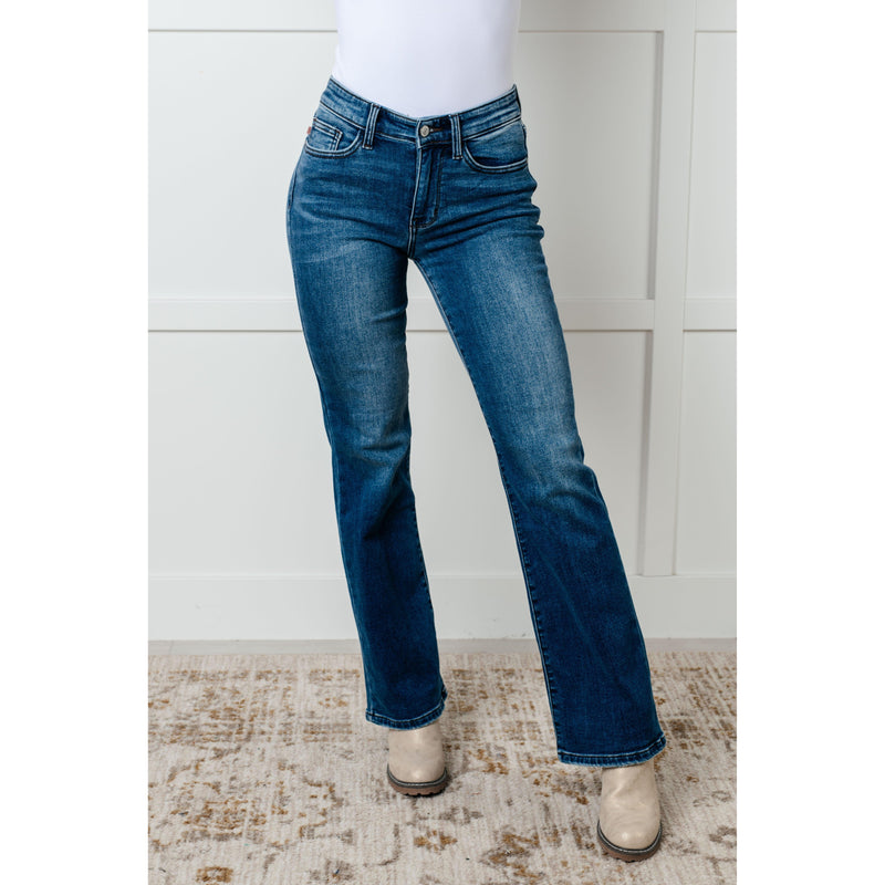 Hannah Mid Rise Thermal Bootcut Jeans (0-22W)