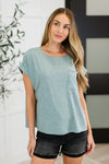 Heathered Harmony Basic Tee in Ash Jade (S-3X)