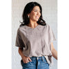 Here for the Vibes Mineral Wash Spliced Tee (S-3XL)