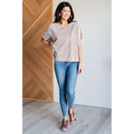 Here for the Vibes Mineral Wash Spliced Tee (S-3XL)