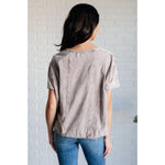 Here for the Vibes Mineral Wash Spliced Tee (S-3XL)