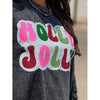 Holly Jolly Glitter Mineral Wash Sweatshirt (S-2XL)