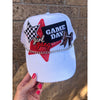 Game Day Football Red and Black Custom Trucker Hat