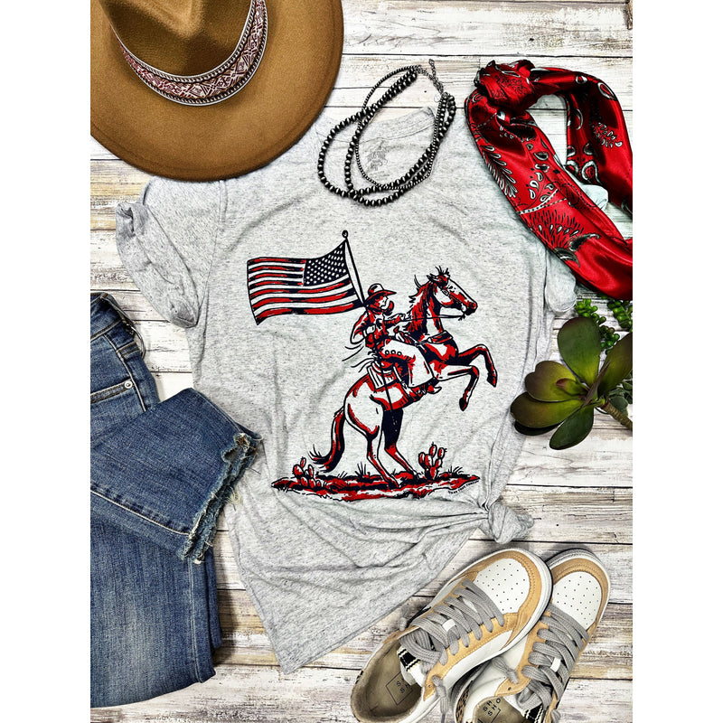 Patriotic Cowboy Tee (Small to 3XL)