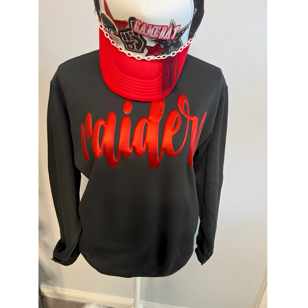 Custom Raiders Script Sweatshirt (Small to 2XL)