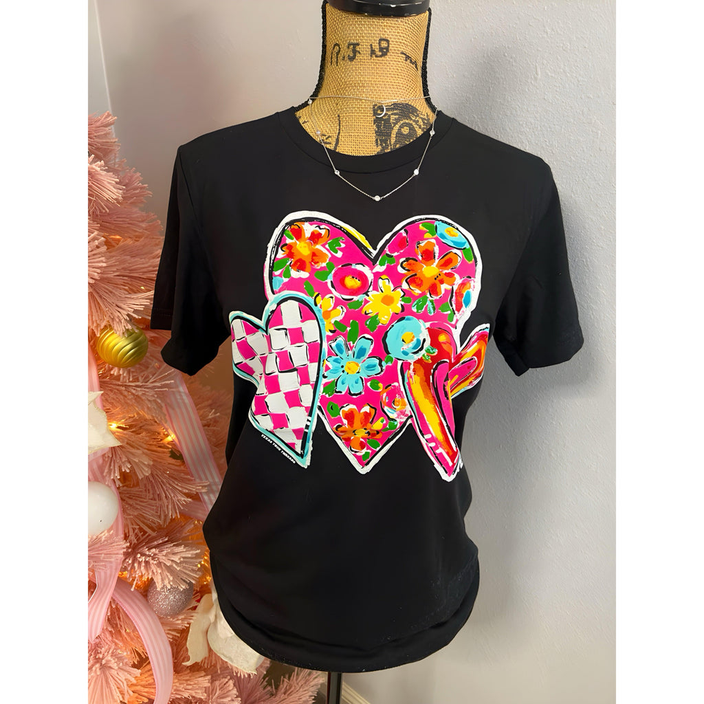 Callie Ann Trio of Hearts Tee (S-2XL)