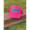 Howdy in Turquoise Chenille Foam Trucker Cap