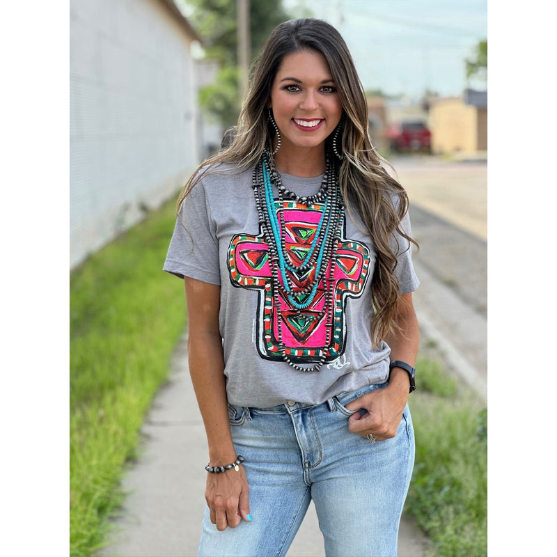 Callie Ann Stelter's Neon Cross Tee