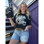 Leopard Helmet with Glitter Touchdown Tee