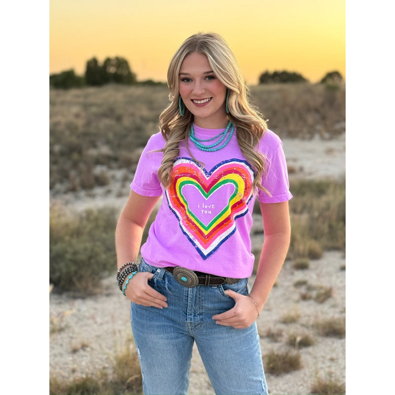 Rainbow Heart I Love You Tee (S-3XL)