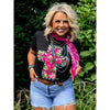 Callie Ann Stelter Pink Floral Cross Tee