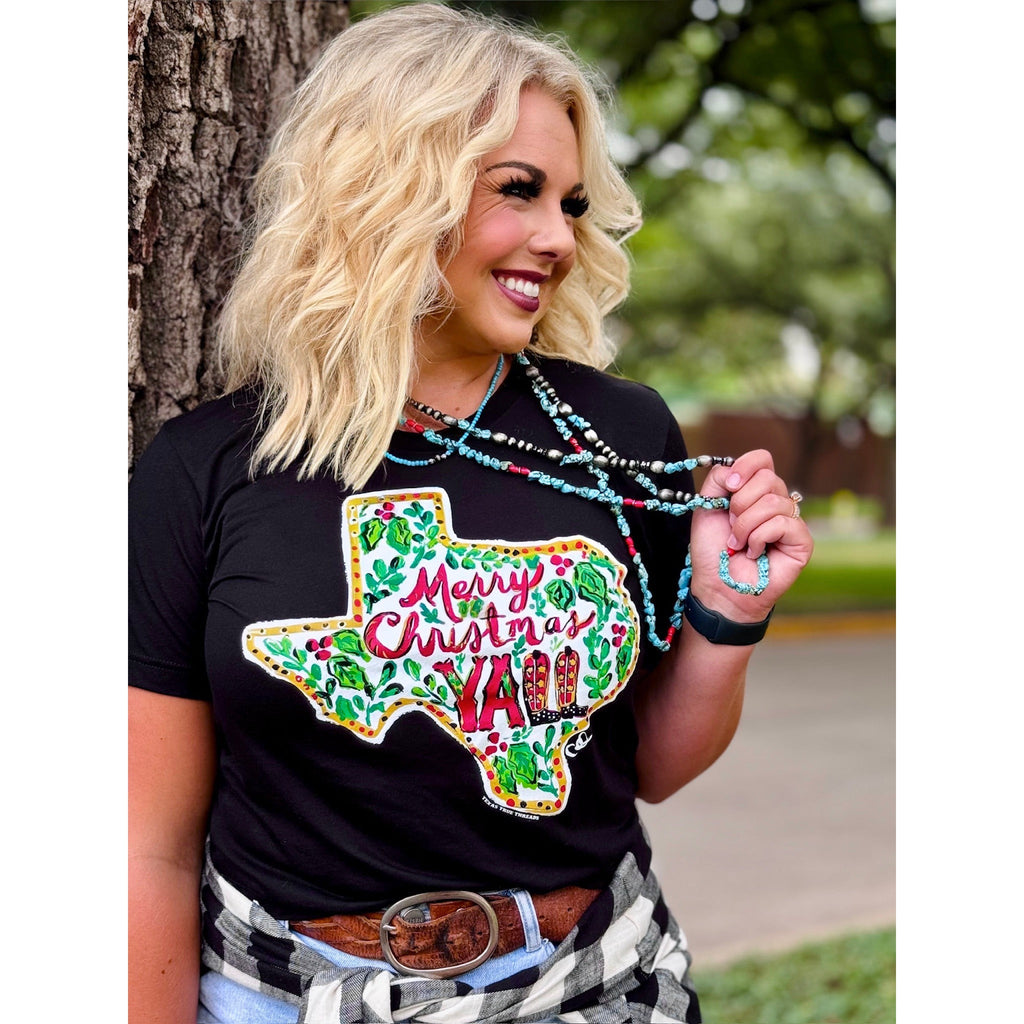 Callie Ann Merry Christmas Y'all Tee (XS-3XL)