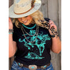 Roughrider in Turquoise Puff Tee (XS-3XL)