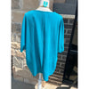 Entro Short Sleeve V Neck Blouse in Teal (XL-2X)