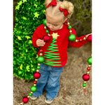 Puff Christmas Tree on Youth Sweatshirt (2T-YXL)