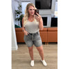 Judy Blue Greyson High Rise Cuffed Shorts in Grey (S-3XL)