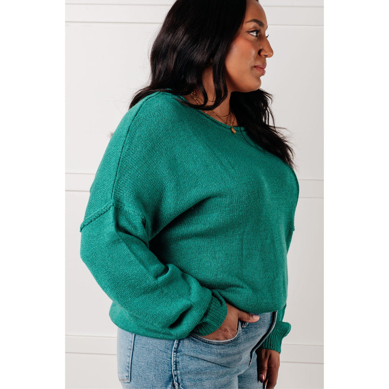 In Stitches Drop Shoulder Sweater (S-3X)