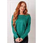 In Stitches Drop Shoulder Sweater (S-3X)