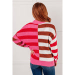 In Your Lane Color Blocked Stripe Sweater (S-XL)