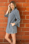 Entro Denim Bow Sleeve Dress