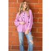 BucketList French Terry Oversized Top in Orchid