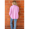 BucketList French Terry Oversized Top in Orchid