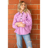 BucketList French Terry Oversized Top in Orchid