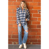 Denim Blue Plaid Shacket