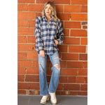 Denim Blue Plaid Shacket