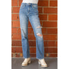 Vervet High Rise Distressed Slim Wide Leg Jeans (25-31)