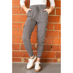 Charcoal Burnout Cargo Joggers