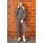 Burnout Cozy Sweatshirt (Charcoal or Orchid)