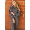 Burnout Cozy Sweatshirt (Charcoal or Orchid)