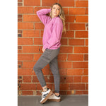 Burnout Cozy Sweatshirt (Charcoal or Orchid)